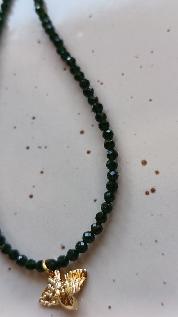 Naszyjnik handmade z kamienia naturalnego Szmaragd Nilu.