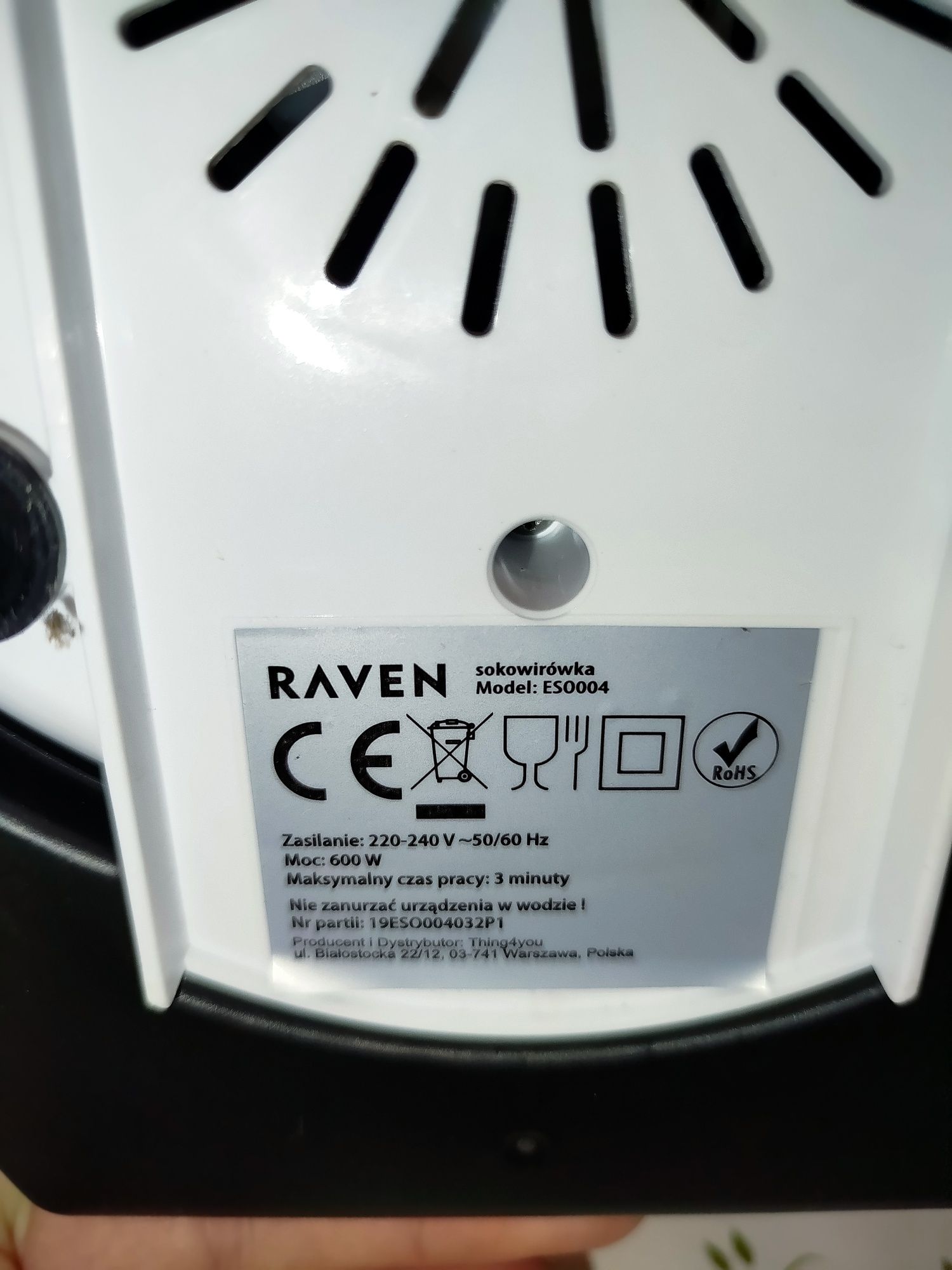 Sokowirówka Raven ESO004