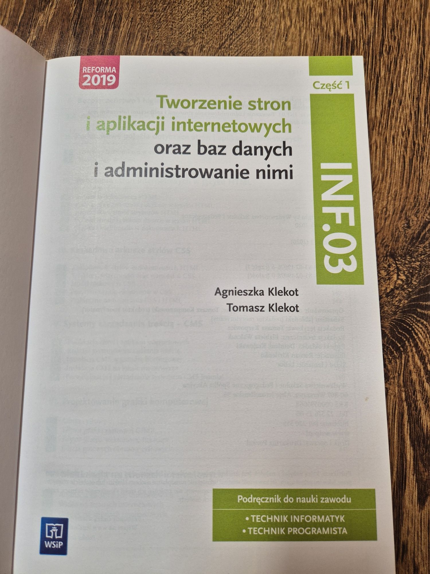Tworzenie stron I aplikacji internetowych  podręcznik technikum