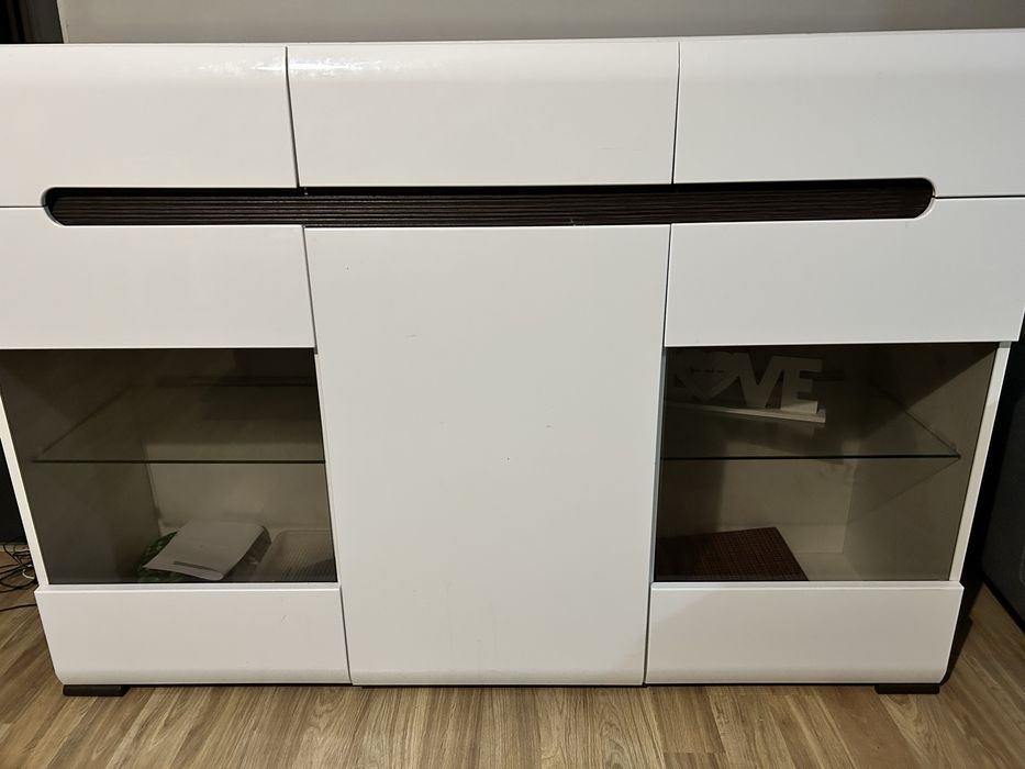 Zestaw mebli biały połysk