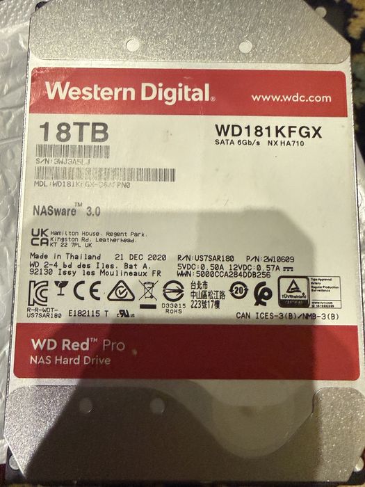 HDD western digital 18TB