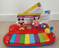 Mini piano Mickey e Minnie com microfone