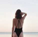 Czarny jednoczęściowy strój kąpielowy bikini Undiz S / M / 36