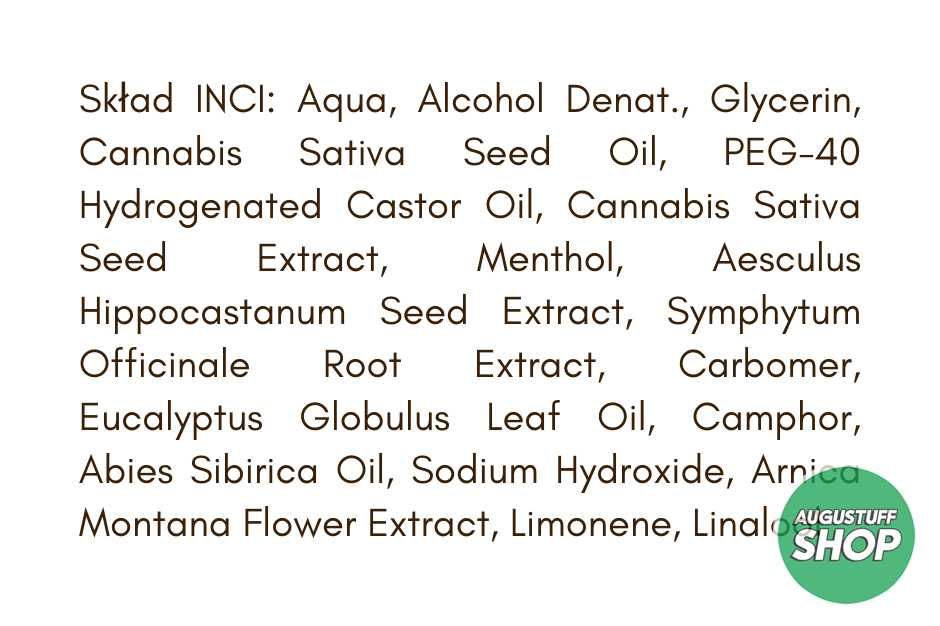 Cannaderm Mentholka EXTRA Żel Konopny Chłodzący | AuguStuffShop.pl