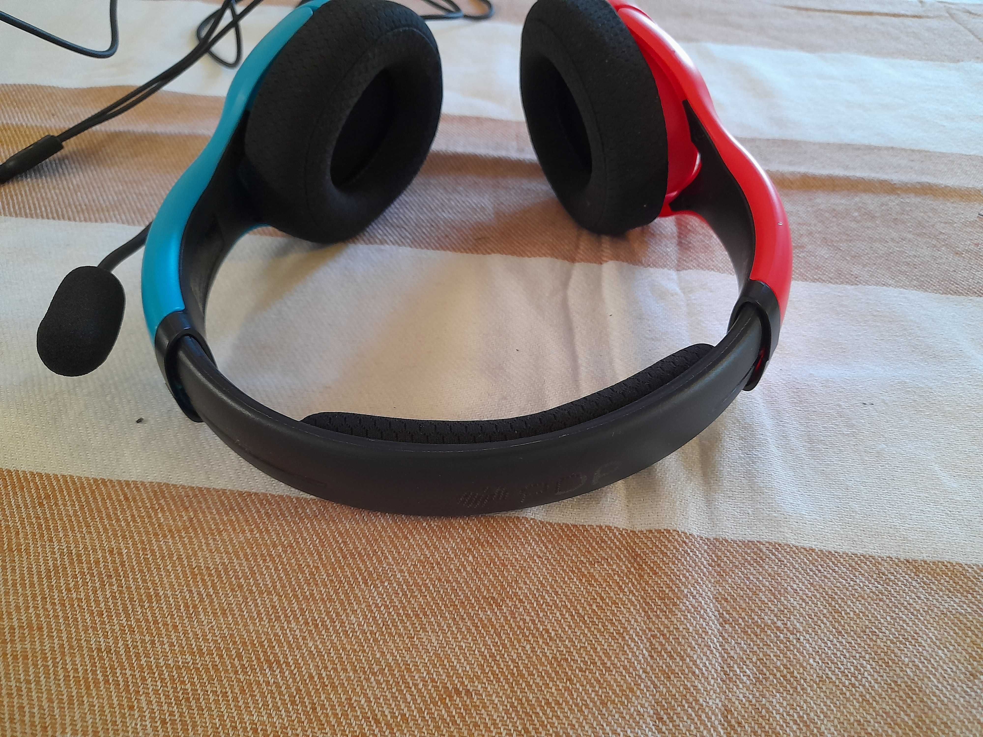PDP Słuchawki do Nintendo SWITCH LVL40 red blue
