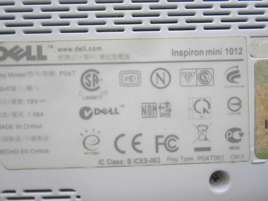 Ноутбук (нетбук) DELL INSPIRON mini 1012