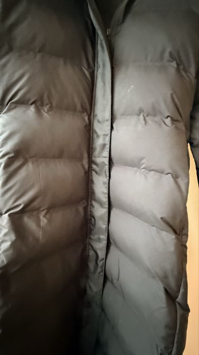 Пуховик адідас, довгий, чорний колір, стан ідеальний