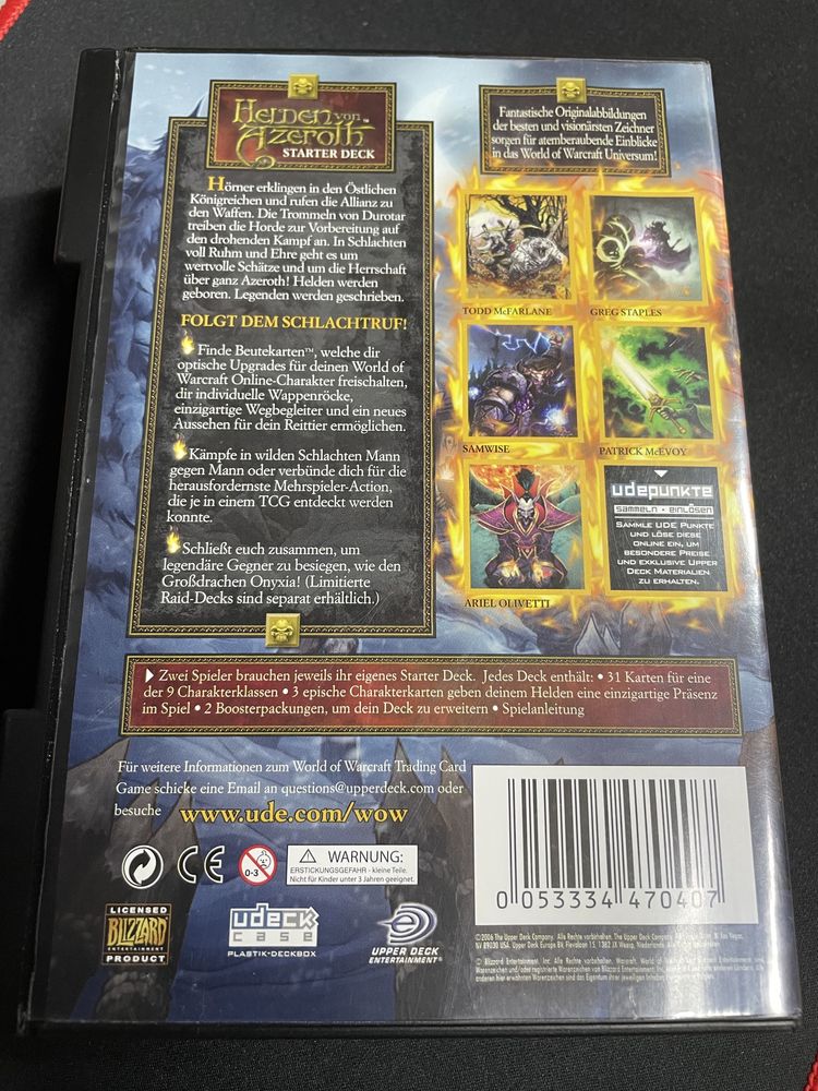 World of Warcraft pudełko do gry karcianej Heroes of Azeroth