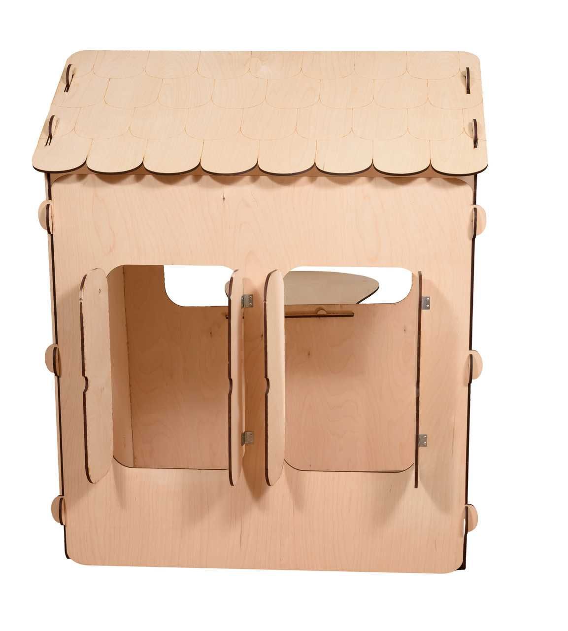 DOMEK Ogrodowy dla DZIECI Drewniany STOLIK Tablica Kredowa 86x137x105