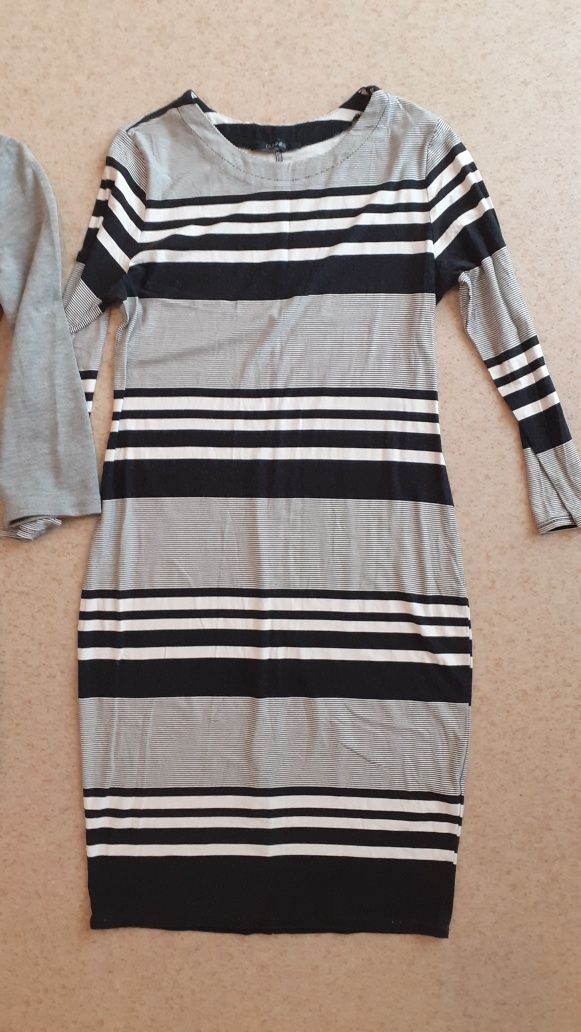 Sukienki szare eleganckie + 1 gratis. Rozm. L