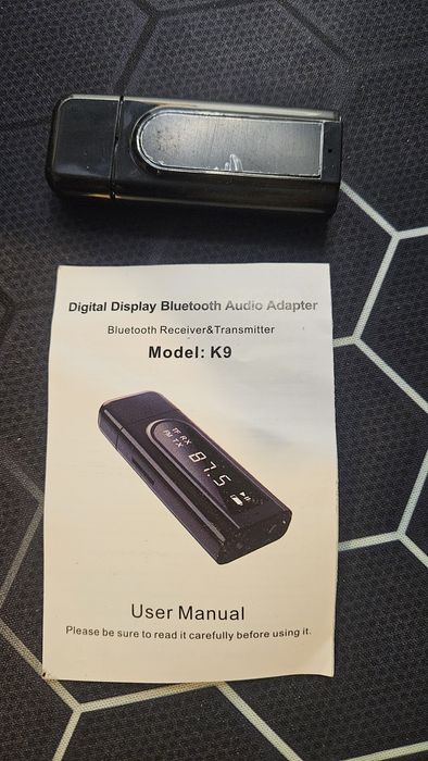 Odbiornik i transmiter bluetooth model K9 z wyświetlaczem
