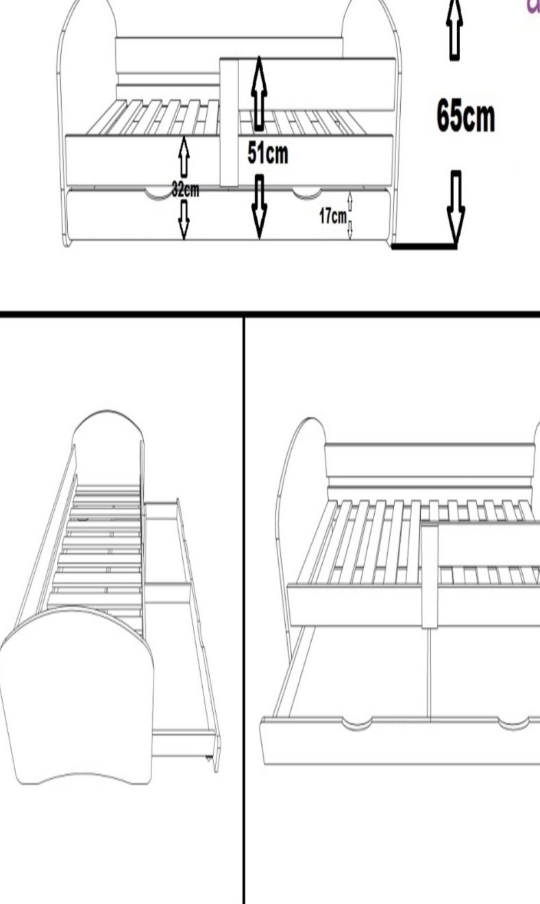 Łóżka dziecięce 160x80cm+ szuflada