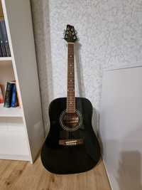 Gitara akustyczna czarna handmade guitar western