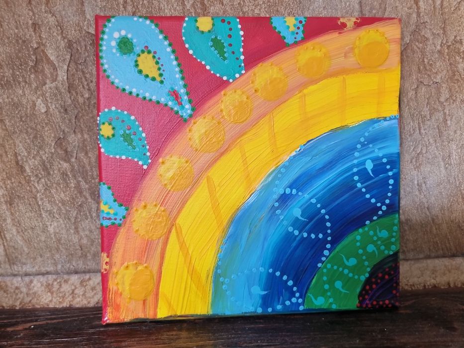 Obraz malowany ręcznie 20cm x 20 cm