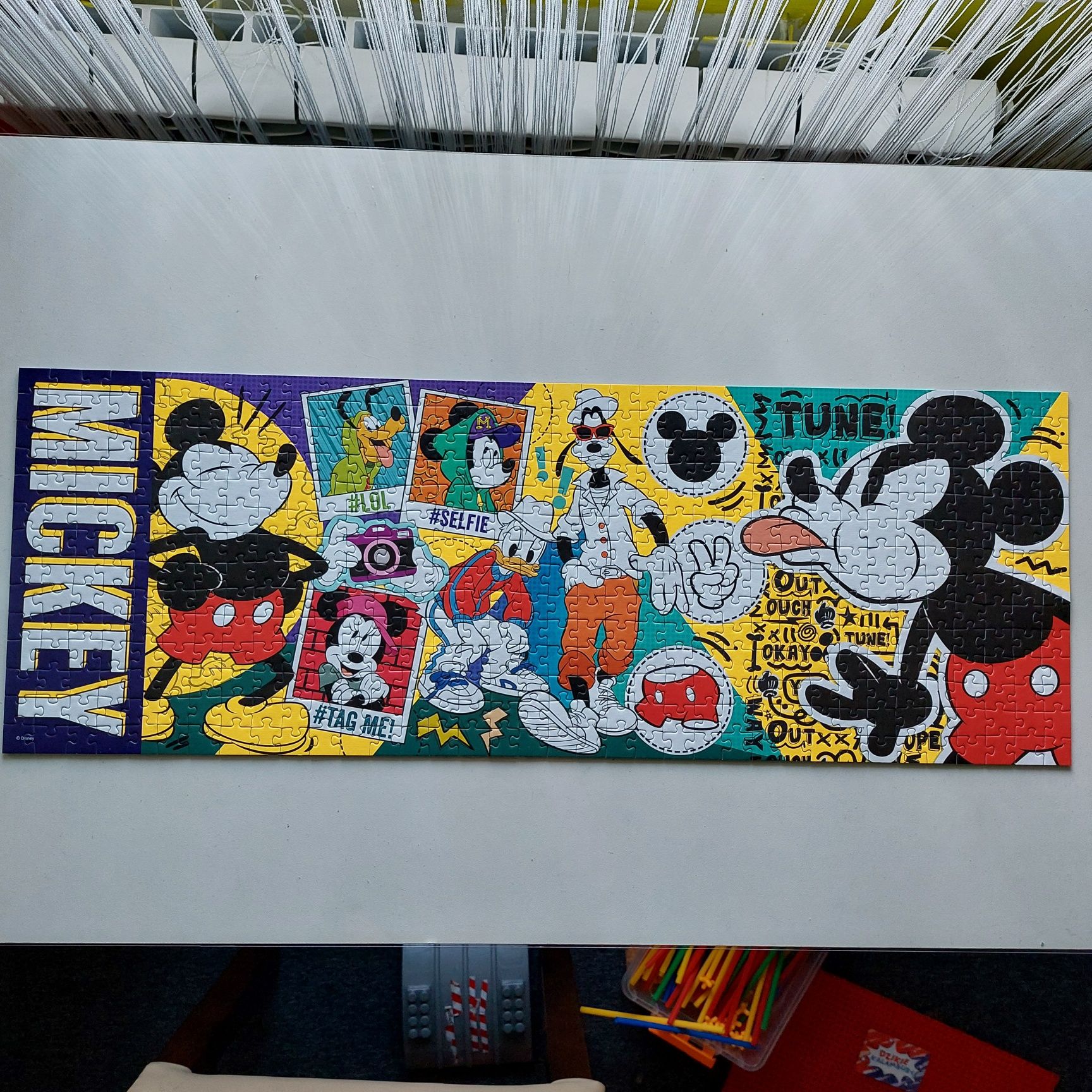 Ponumerowane puzzle 500 panorama mickey myszka Miki Trefl disney