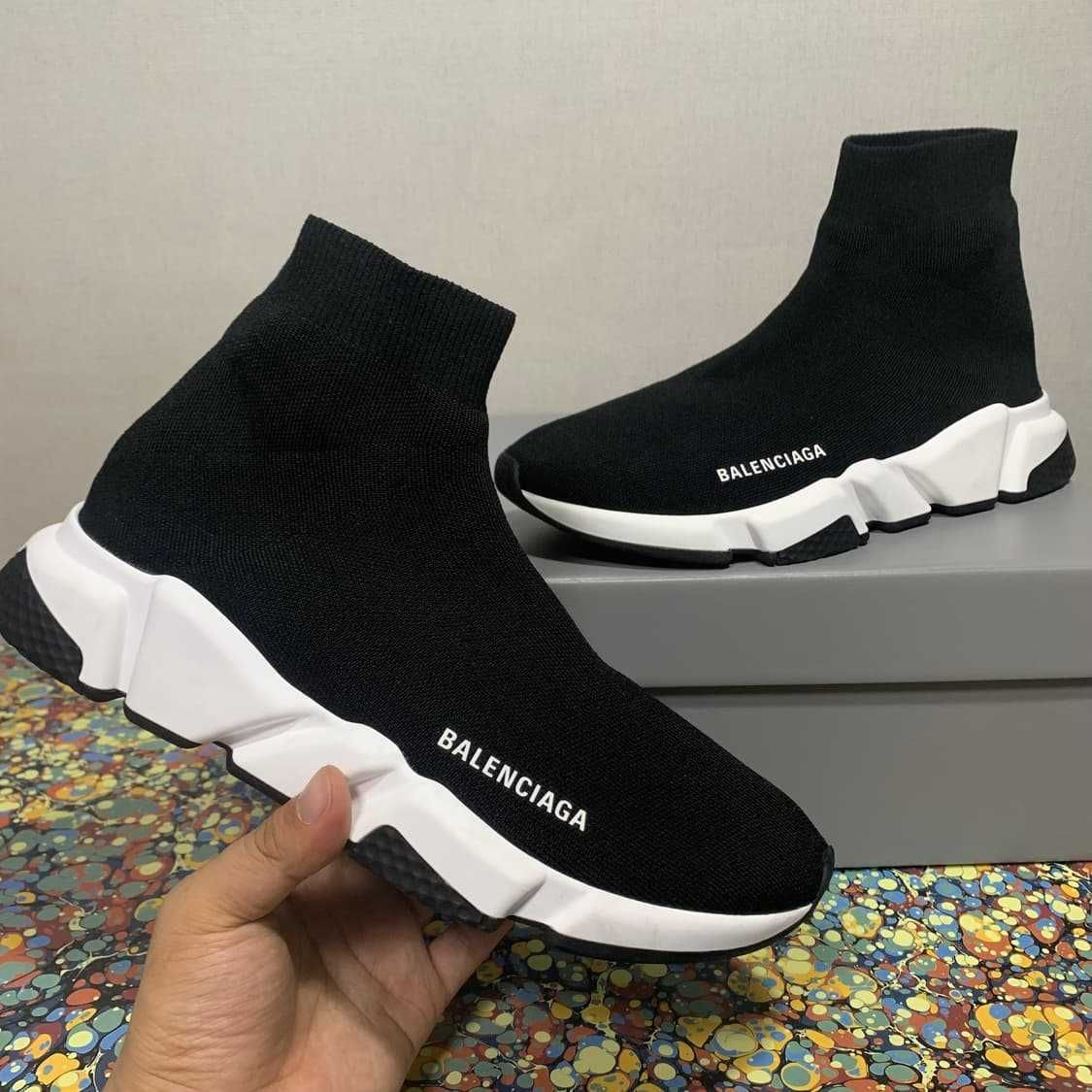 (БЕЗ ПЕРЕДОПЛАТИ)Balenciaga speed trainer  баленсіага чорні білі