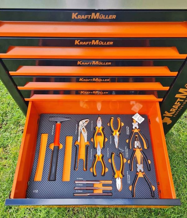 Carrinho de ferramentas Kraft Muller 6 gavetas 7 cheias