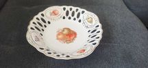 Ażurowa porcelanowa patera na owoce WAŁBRZYCH