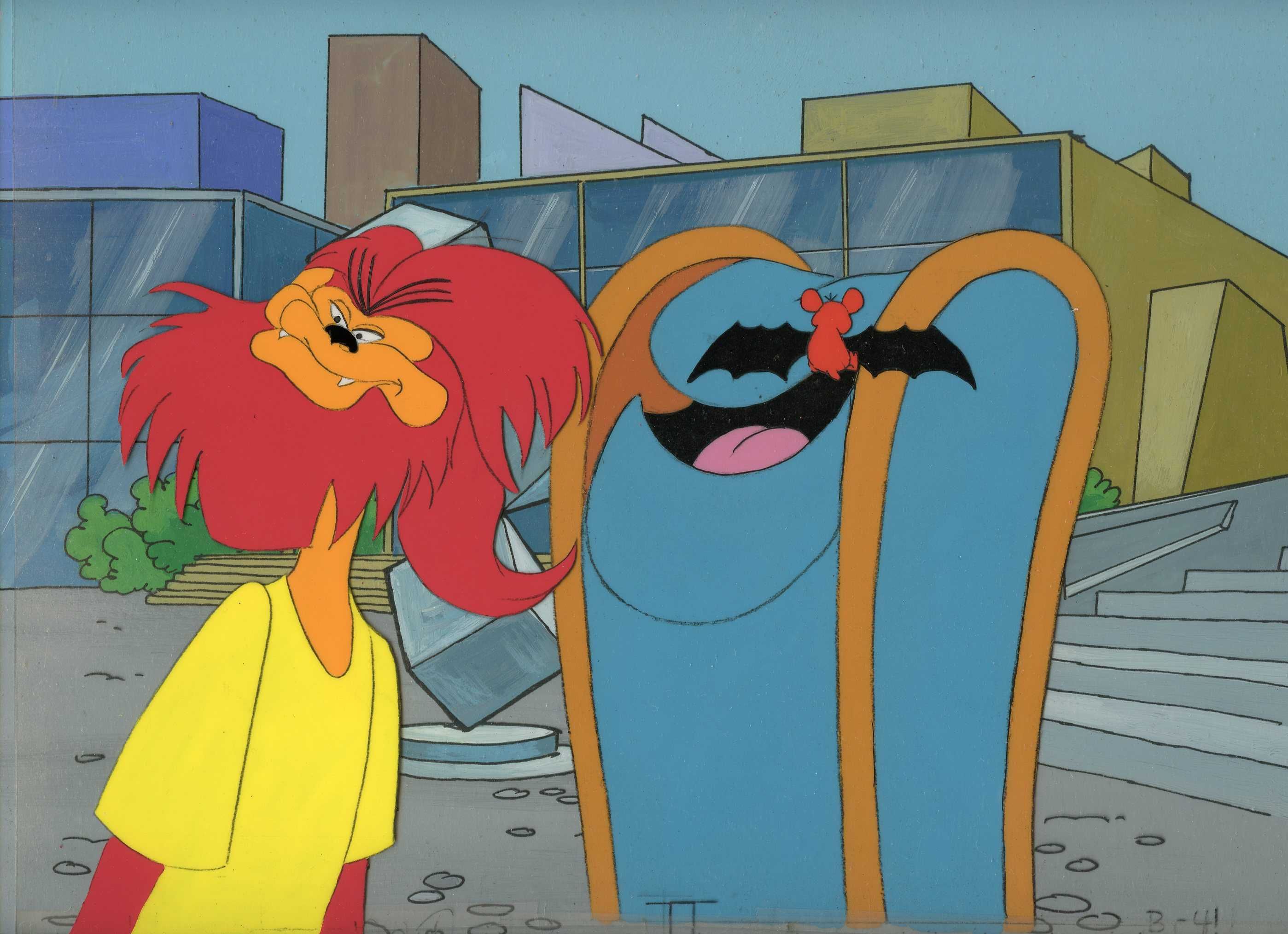 GROOVIE GOOLIES Cenário e células de animação originais