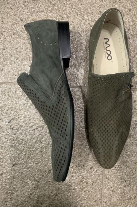 Нові туфлі чоловічі з натуральної замші з перфорацією р.44