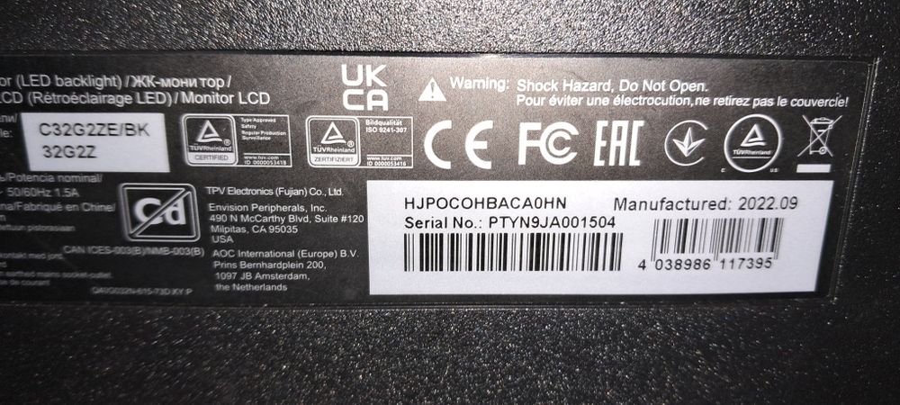 Monitor Aoc 32 Cale 240hz 1ms