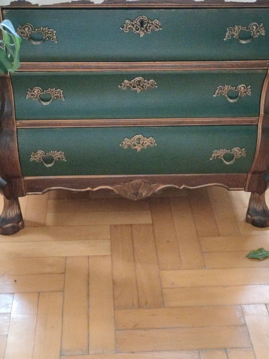 Komoda ręcznie malowana, stara.