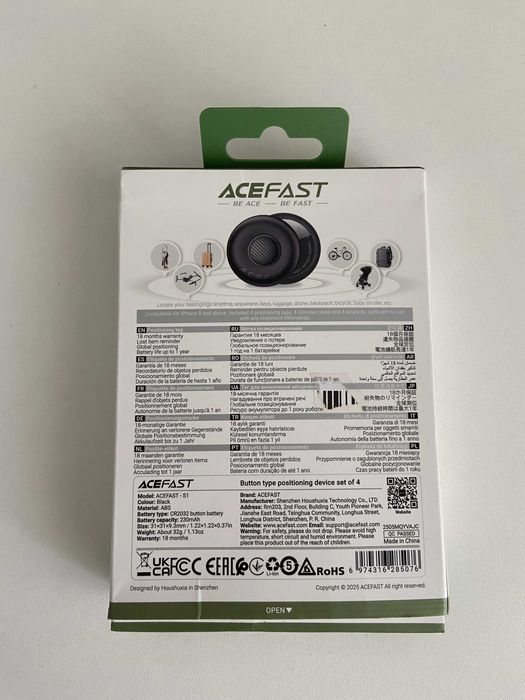 GPS Трекер для iOS Apple AirTag x4 Брелок локатор для речей та звірів