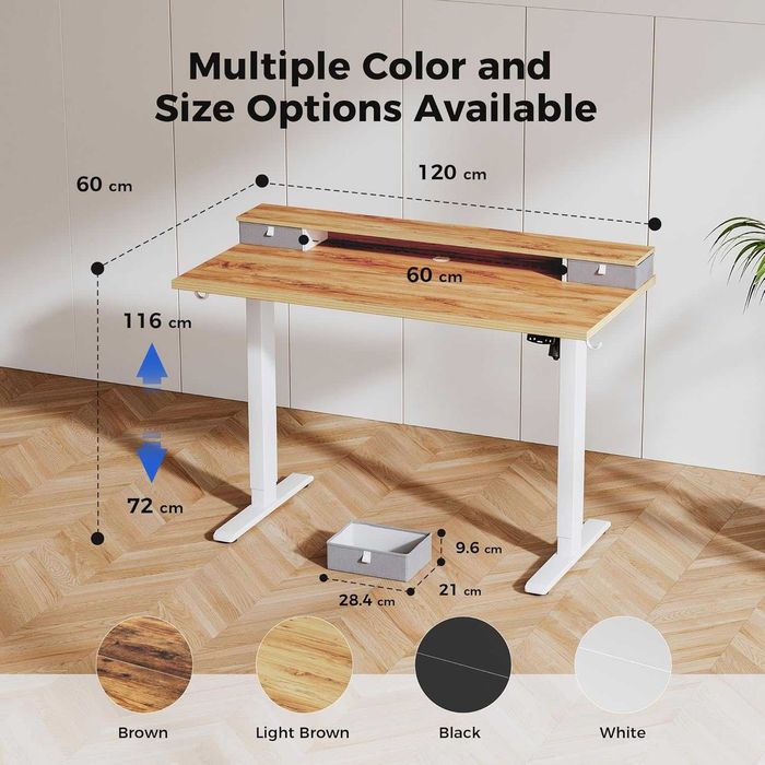 Nowe elektryczne / regulowane / biurko / stół / blat / 120x60CM !R33!