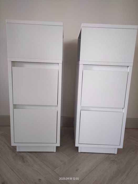 Zestaw DWÓCH stolików nocnych, wąskie szafki, wysoki stolik, VASAGLE