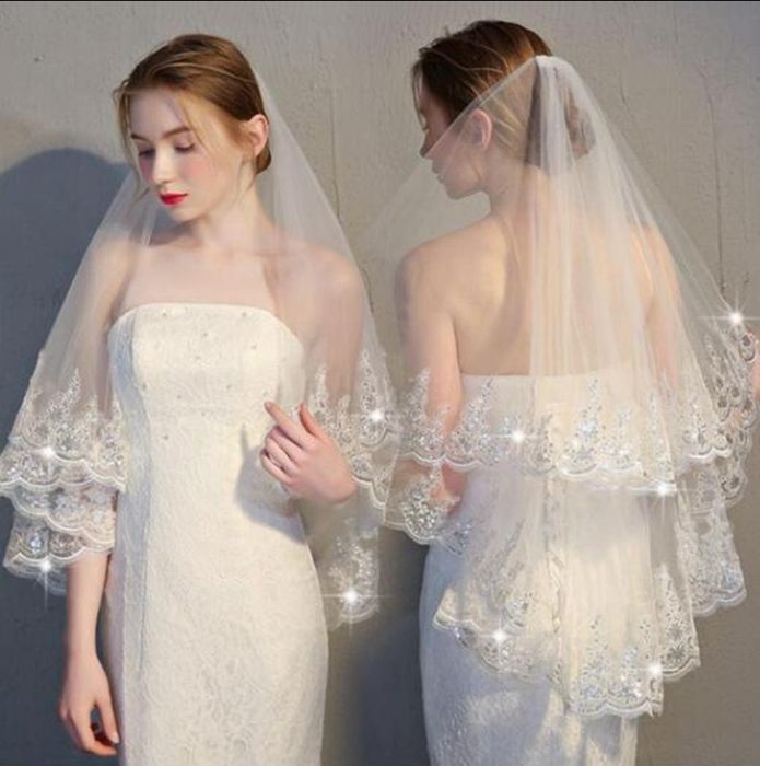 Красивая фата свадебная