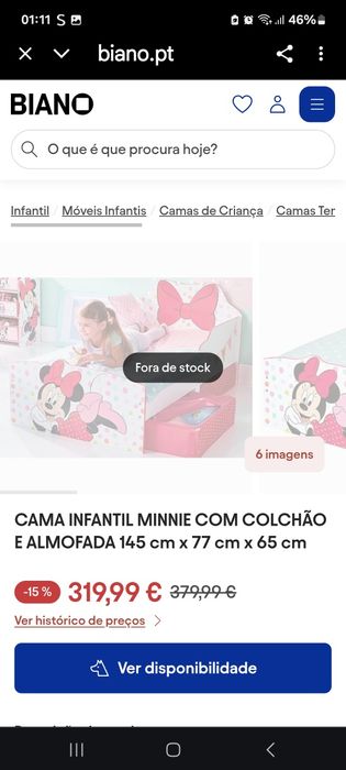 Cama criança minie