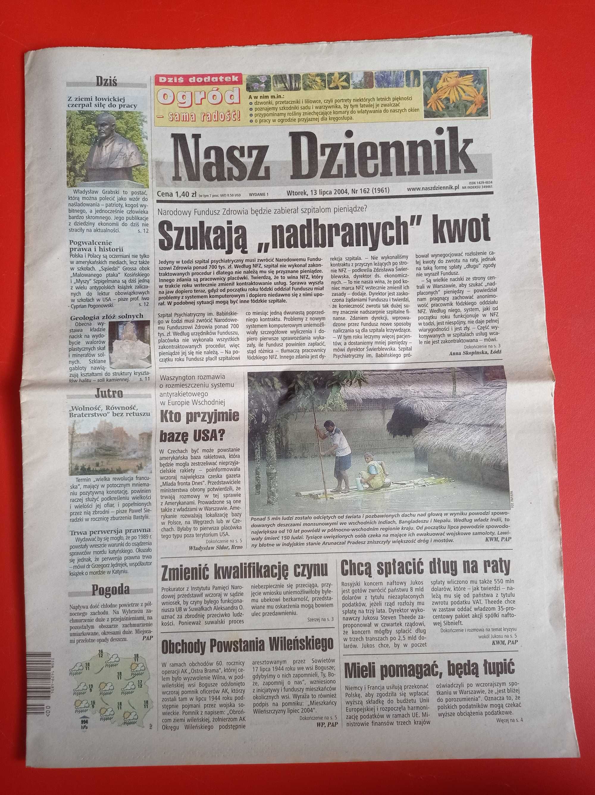 Nasz Dziennik, nr 162/2004, 13 lipca 2004