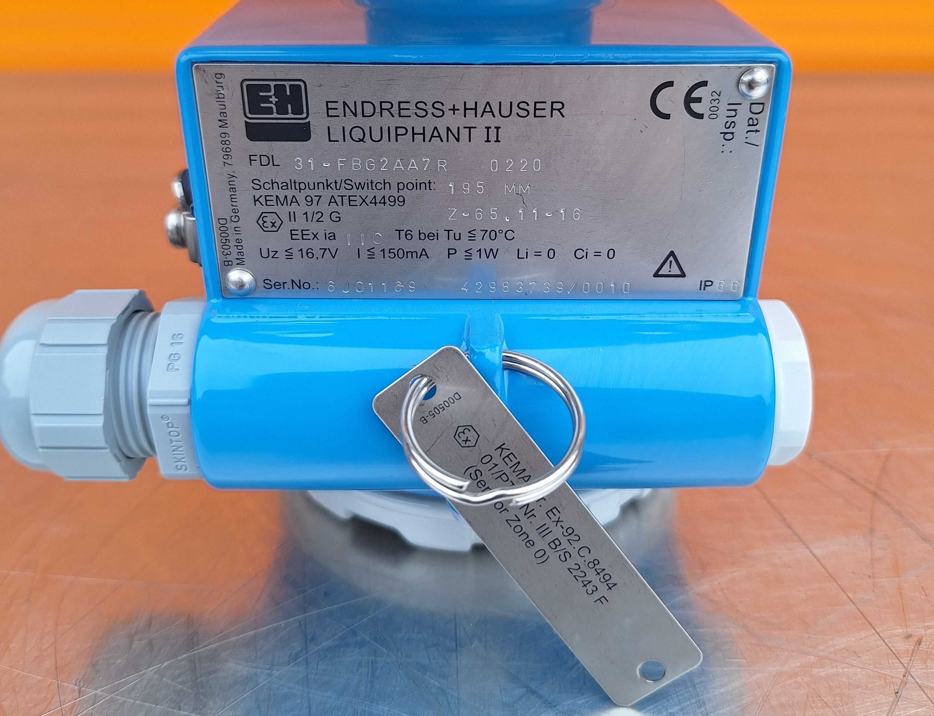 Wibracyjny Sygnalizator Poziomu Cieczy Endress Hauser Czujnik Ex Atex