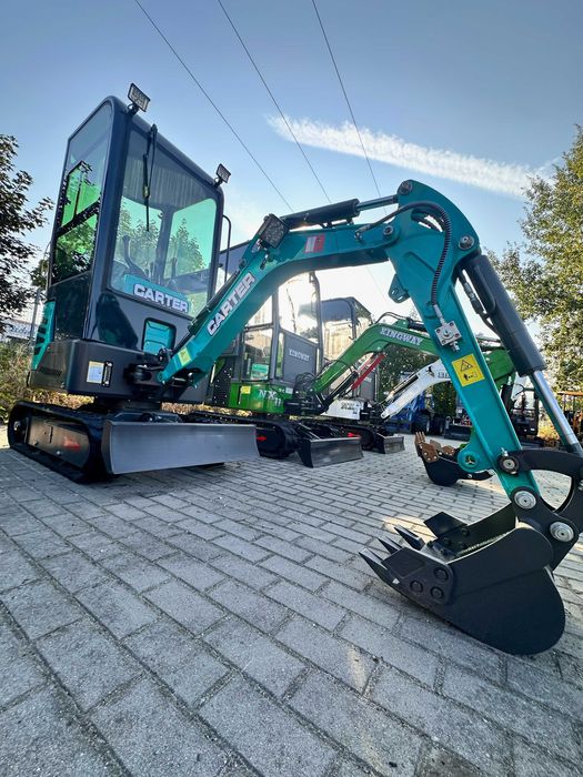 NOWA Minikoparka CARTER Premium CT12K Ramię SKR 3 łyżki KABINA 1200kg