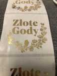 Złocone Naklejki przezroczyste  Zlote gody