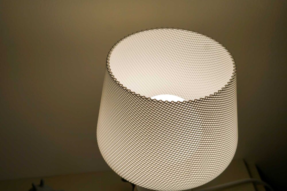 Lampa stołowa CALIZ M - szary kam./szary - polska produkcja