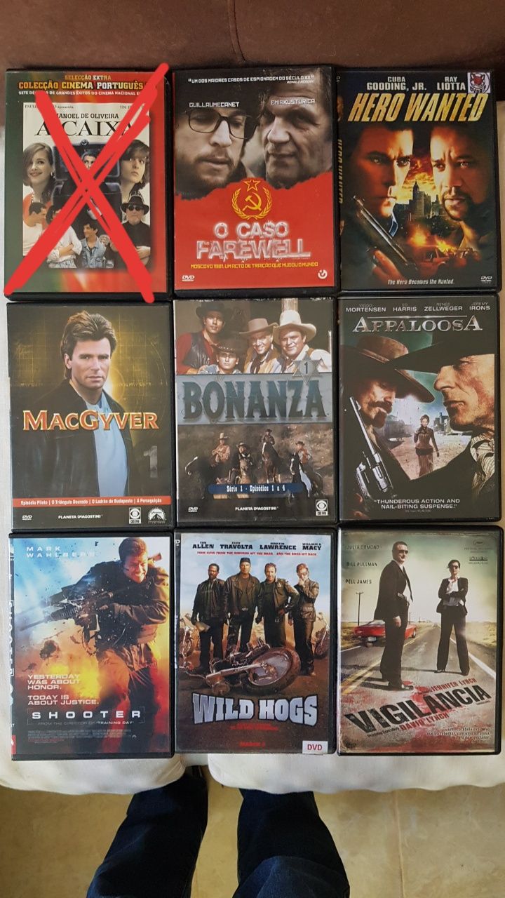 DVDs diversos (ação, drama, aventura)