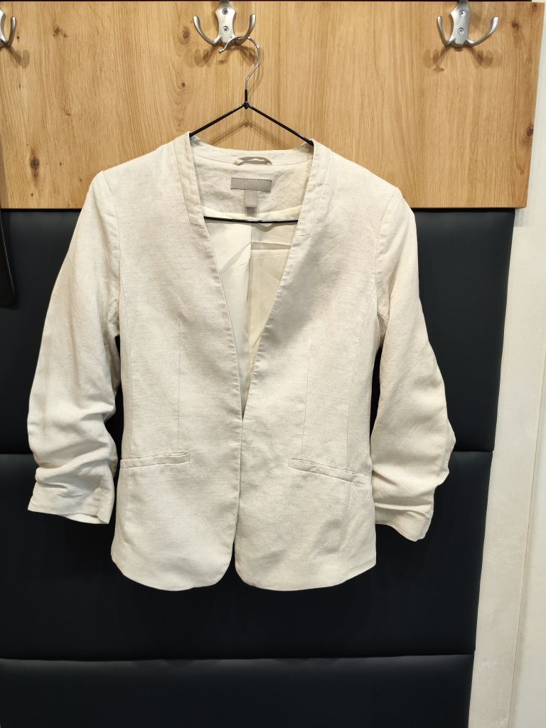 Marynarka lniania H&M rozmiar Xs 34