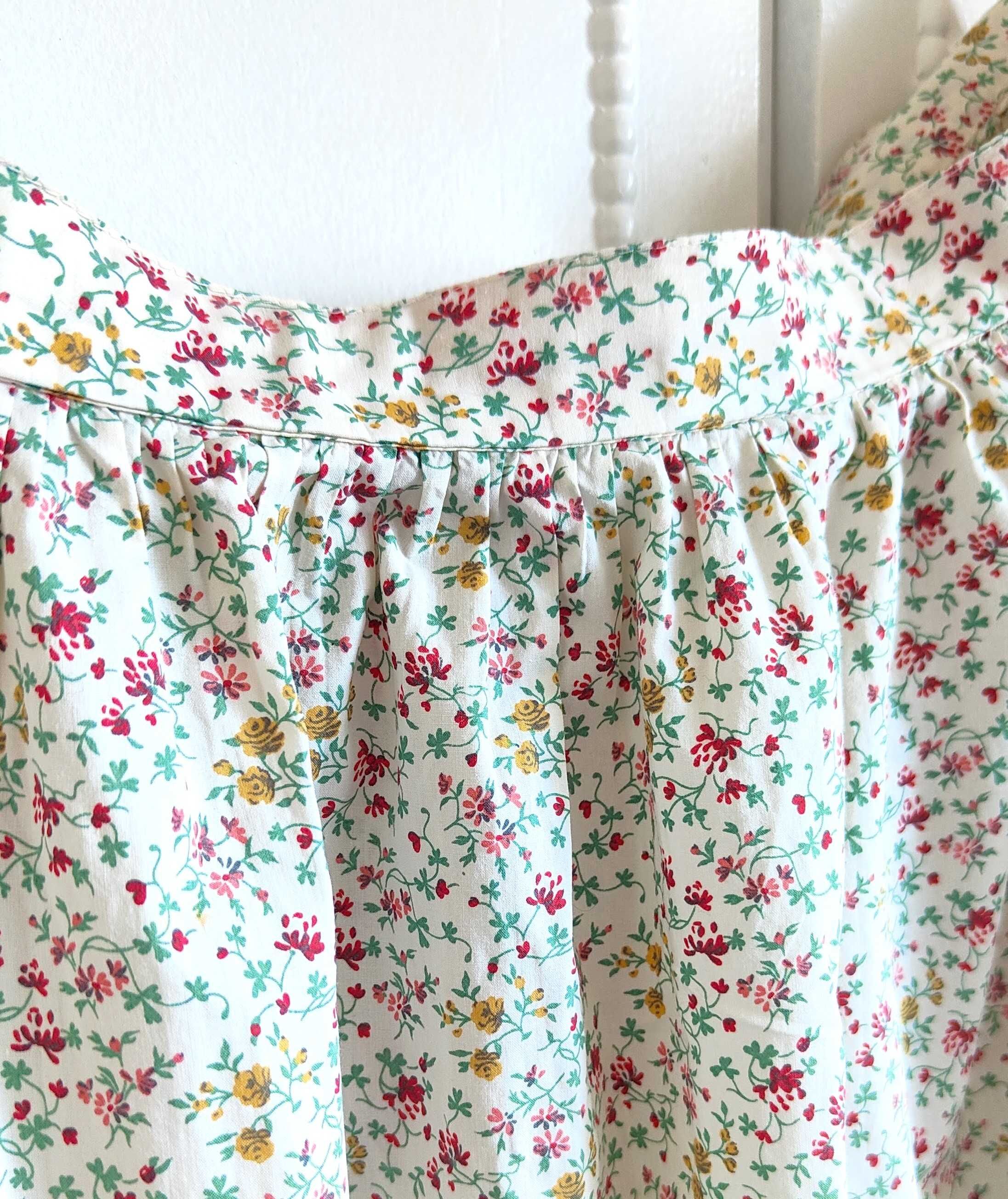 Spódnica midi vintage bawełna kwiaty kwiatki floral łączka retro