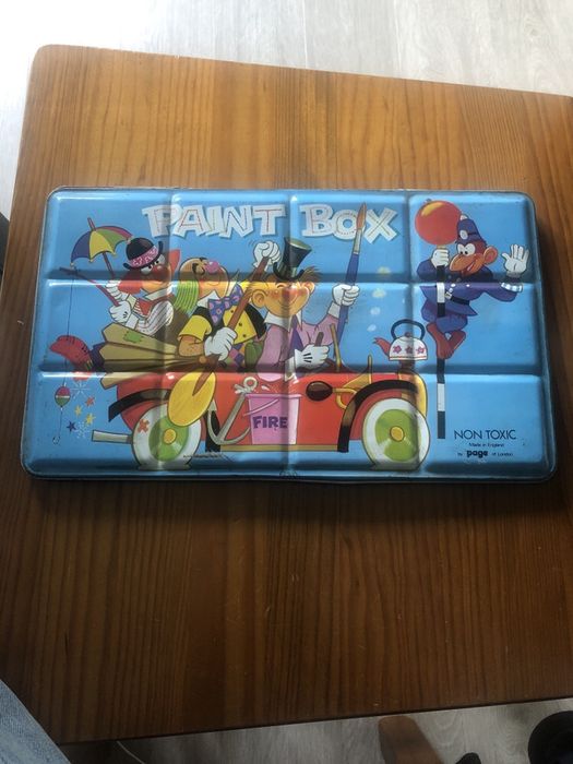 caixa aguarela antiga Paint Box grande