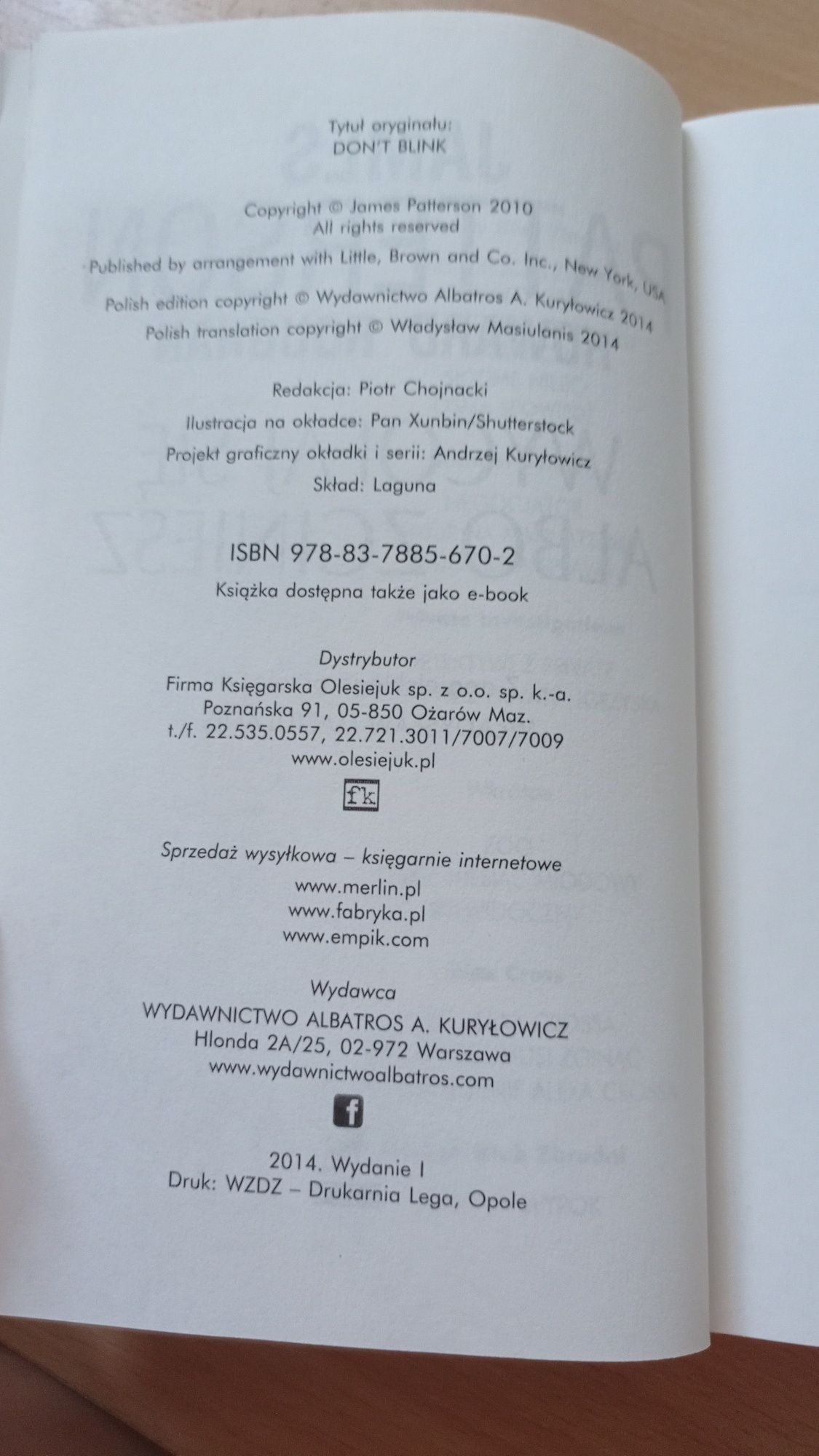 Książka Wycofaj się albo zginiesz James Patterson Howard Roughan