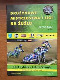 Program żużlowy DMP I Ligi RKM Rybnik - Lotos Gdańsk [Rybnik, 2007r.]