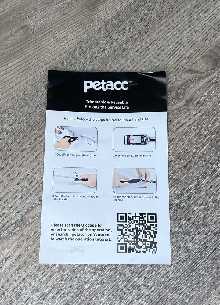 Поводок рулетка для собак до 40 кг Petacc 4 метри зі змінною стрічкою