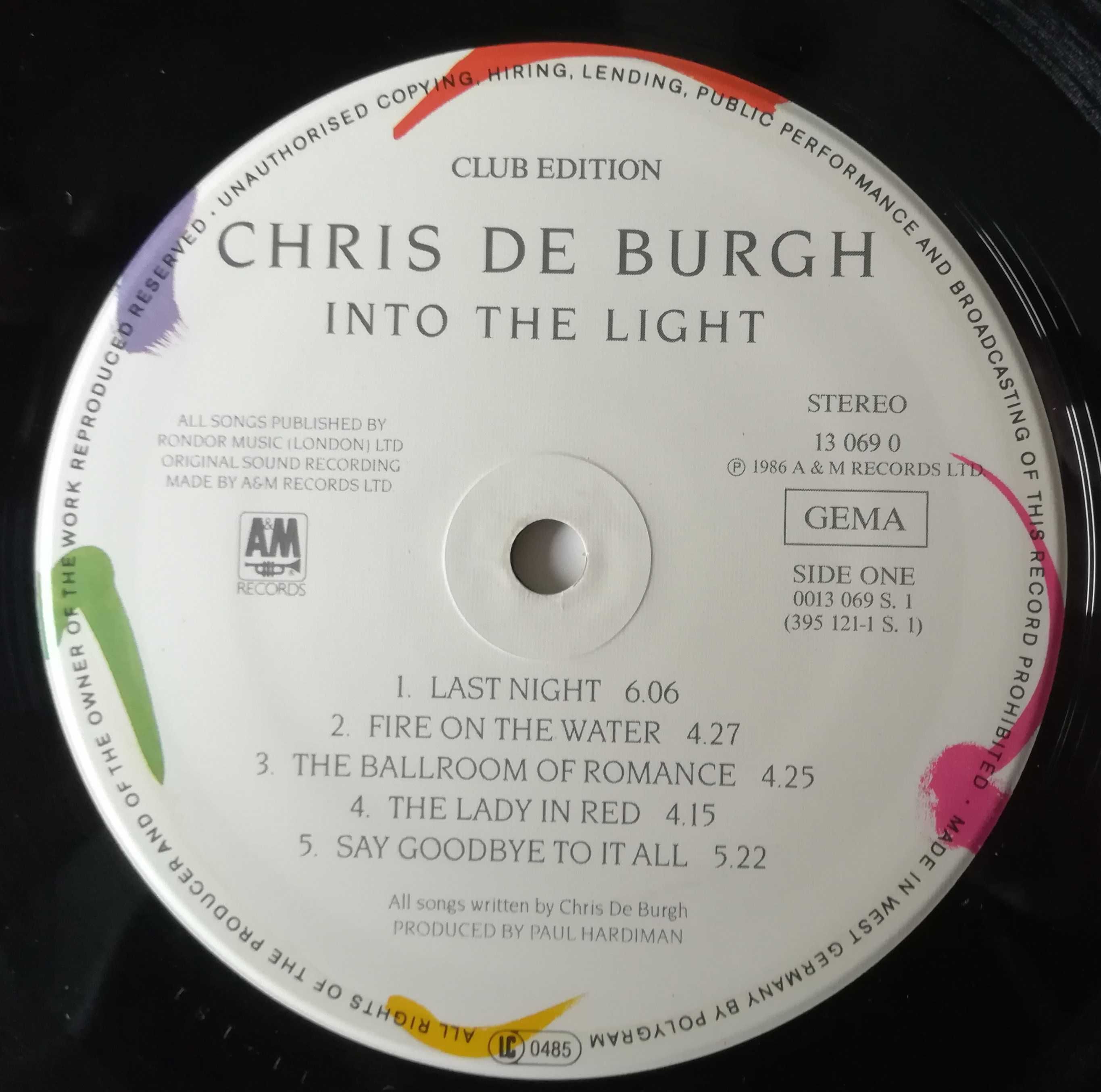 Chris De Burgh - Into the light - płyta winylowa