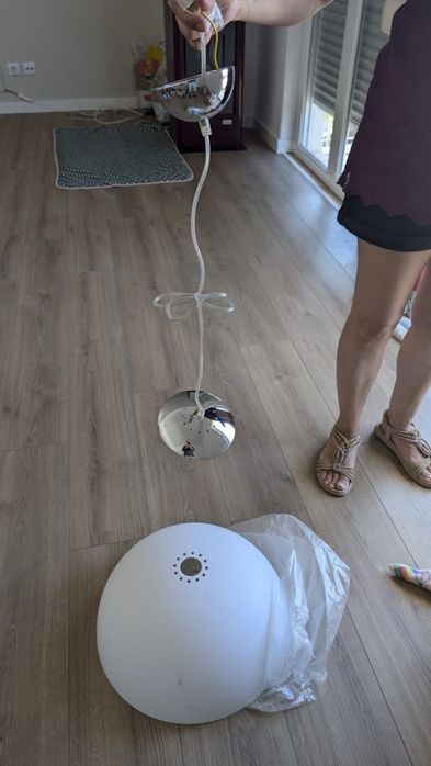 Candeeiro teto branco 40cm - NOVO