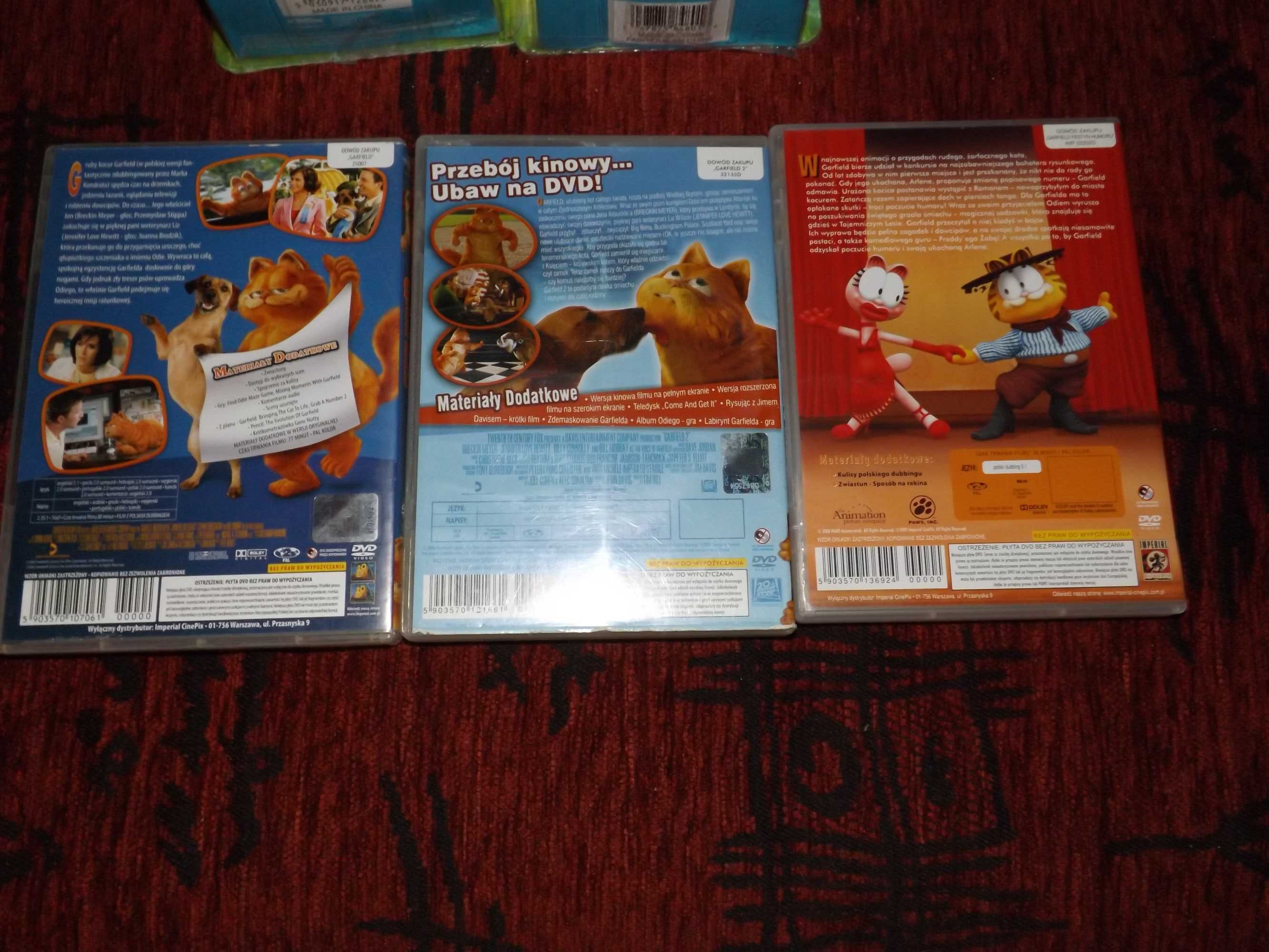 Garfield kot trzy bajki dvd film