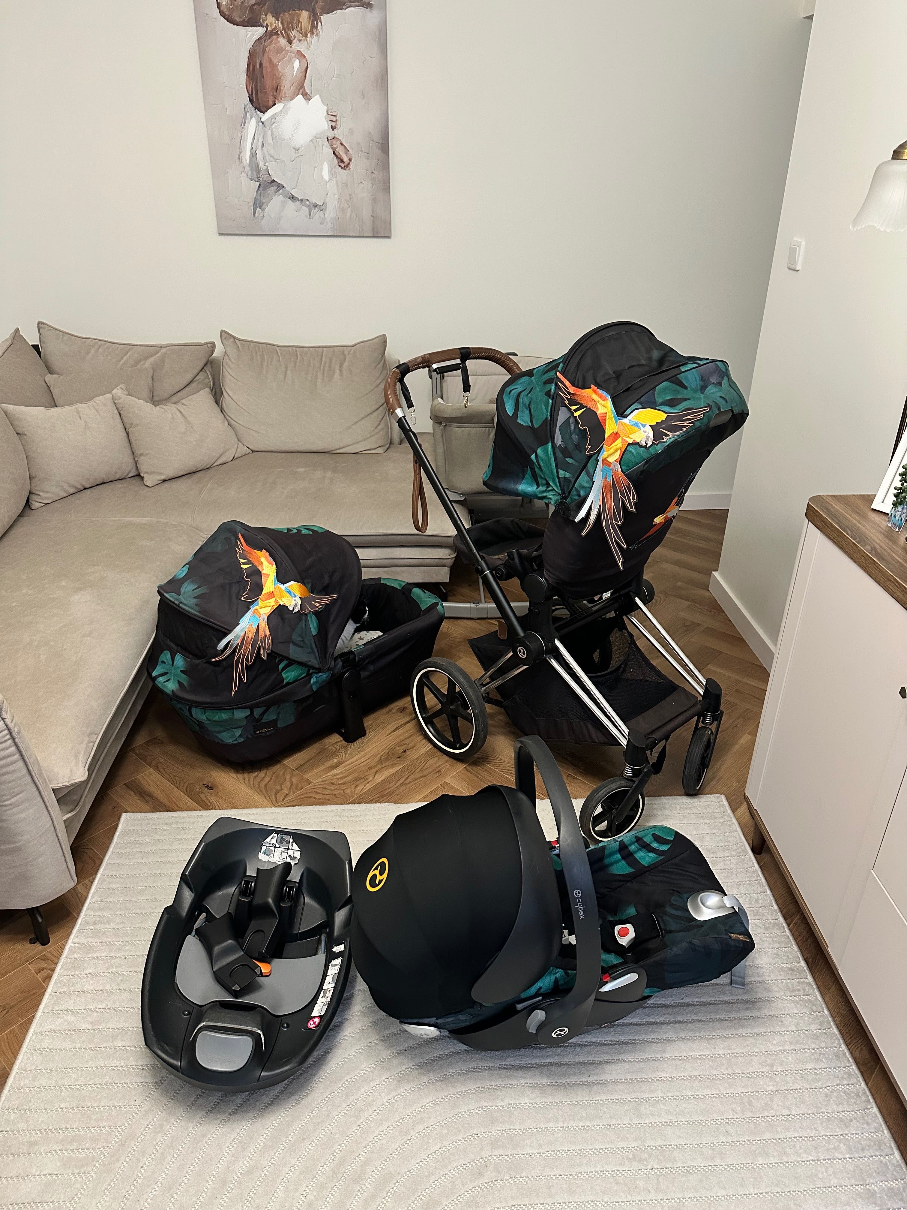 Wózek Cybex Priam 2.0 3w1 Birds of Paradise – bardzo dobry stan