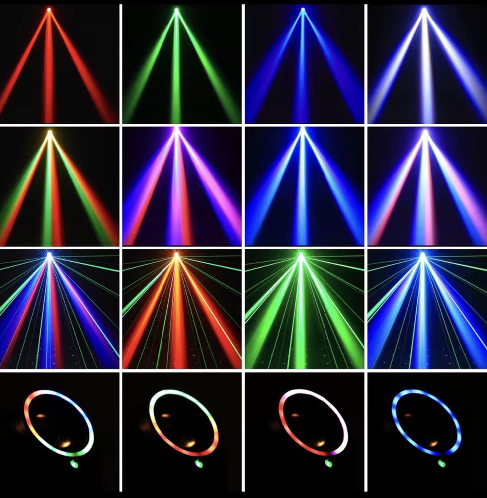 2 Moving heads anel led efeitos e laser novos