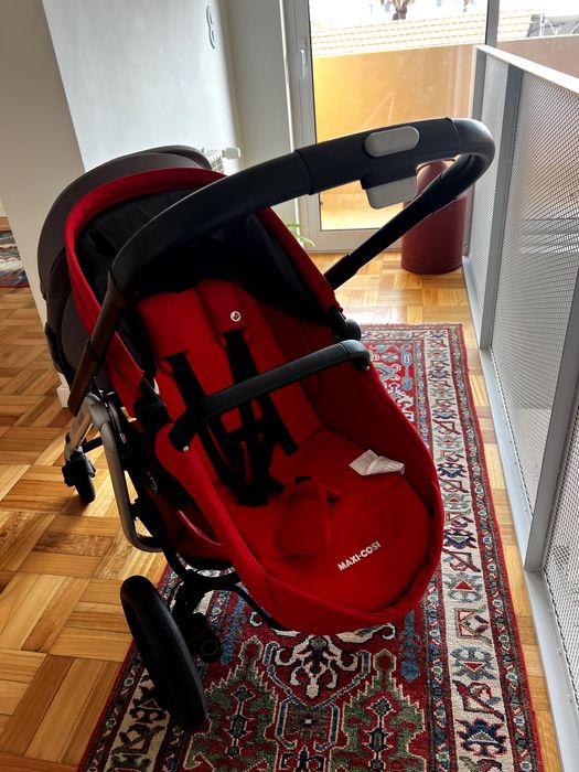 Carrinho duplo Maxi Cosi- Lila Duo Kit pouco usado + capas de chuva