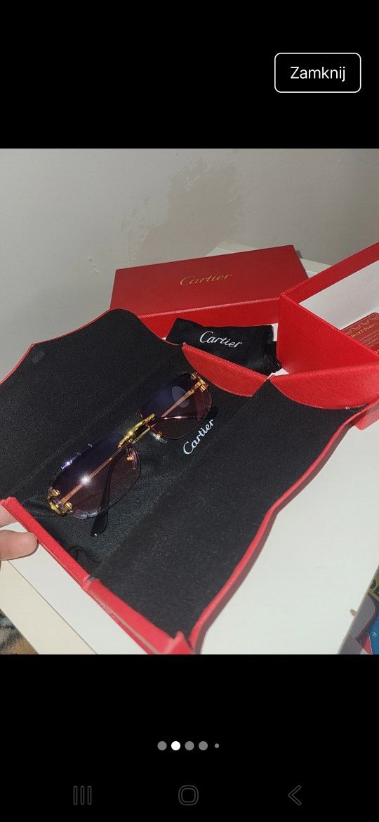 Okulary Cartier oryginalne z etui I wszystkimi akcesoriami